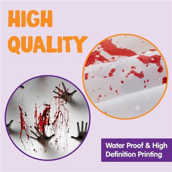 Halloween Haunted House Decoration Window Door Cover Zombie Hands - Picture 3 of 8